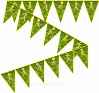 Cricket Theme Triangle Bunting (10 ft)