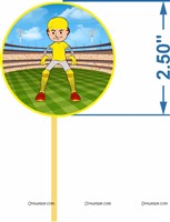 Cricket Cake & cup cake topper