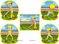 Cricket Theme Paper Fan kit