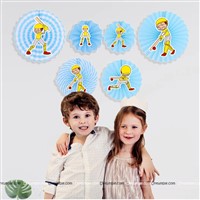 Cricket theme Paper Fan Decoration