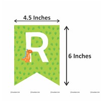 Cute Dino theme Happy Birthday Banner