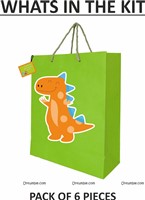 Dinosaur Party Bags Green Color 