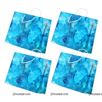Blue Marble Print GIft Bags (pack of 4)
