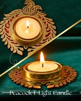 Peacock T Light Candles