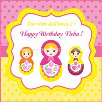 Doll Birthday Backdrop