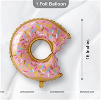 Donut Foil Happy Birthday Banner Kit (Pack of 32 pcs)
