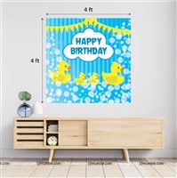 Duck Theme Backdrop 4 feet x 4 feet, Pack of 1
