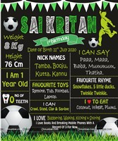 Football theme chalkboard