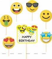 Emoji Theme Cake & Cup Cake Topper