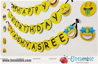 Emoji Theme Birthday Banner
