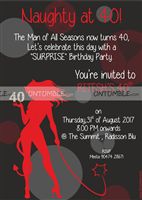 40th Birthday theme Rectangular Invitations