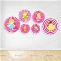 Fairy Princess Party Paper Fan decorations