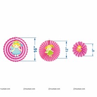 Fairy Princess Party Paper Fan decorations
