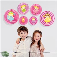Fairy Princess Party Paper Fan decorations
