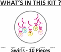 Fairy Princess Party Swirls (Pack of 10)