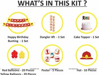 Fireman Theme Super saver birthday decoration kit