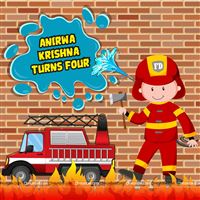 Fireman/Firetruck theme Backdrop