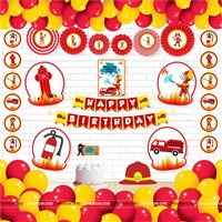 Fireman Theme Paper Fans Kit