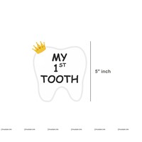 Pink First Tooth Banner and Cake Topper Kit (Pack of 2 Pcs)