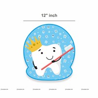 Blue First Tooth Banner, Cake Topper and Poster Kit ( Pack of 4)