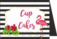 Flamingo Food labels Black