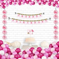 Pink Flamingo Banner & Dangler Kit (Pack of 24 pcs)