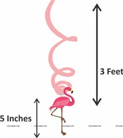 Flamingo Theme Swirls and Cake Toppers Kit