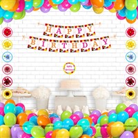 Flower Theme Birthday Decoration Kit, Pack of 24