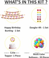 Flower Theme Birthday Decoration Kit, Pack of 24