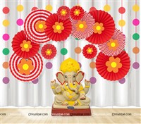 Ganesh Chaturthi Red Décor Kit 