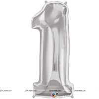 No 1 Silver Foil Balloon