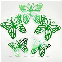 Green and White Butterfly Party Decor Stickers- 1 Set