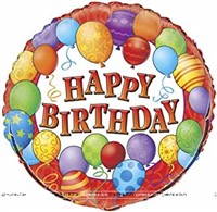 Roundshaped Happy Birthday Foil Balloon