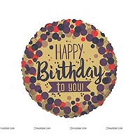 Roundshaped Happy Birthday Foil Balloon
