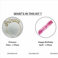 Princess Tiara and Pink Sash Prop Set 