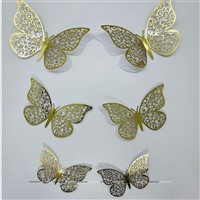 White Butterfly Party Decor Stickers- 1 Set