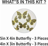 Black Butterfly Party Decor Stickers- 1 Set