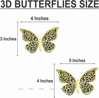 Black Butterfly Party Decor Stickers- 1 Set