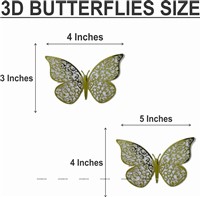 White Butterfly Party Decor Stickers- 1 Set