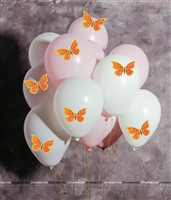 Orange Color Butterfly Party Decor Stickers- 1 Set
