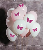 Dark Pink Butterfly Party Decor Stickers- 1 Set