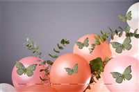 White Butterfly Party Decor Stickers- 1 Set