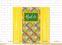 Haldi Foil Kit Indian Motif Backdrop