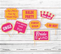 Haldi Party Photo Props