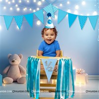 High Chair Decor for Boy