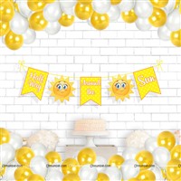 Sunshine Half Birthday Balloon Banner Kit for Six Month Babies