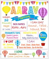 Hot Air Balloons theme chalkboard