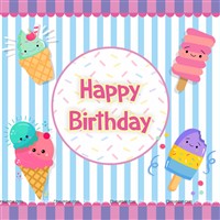 Ice Cream Theme Party Backdrop
