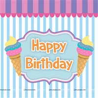 Ice Cream Theme Party Backdrop