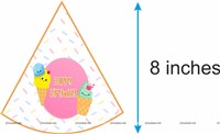 Ice Cream Theme Party Hats (set of 6 )